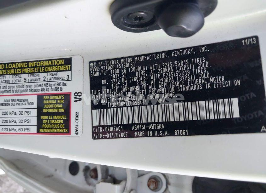 Photo 9 of 2014 Toyota Venza LE (VIN 4T3BA3BBXEU056441)