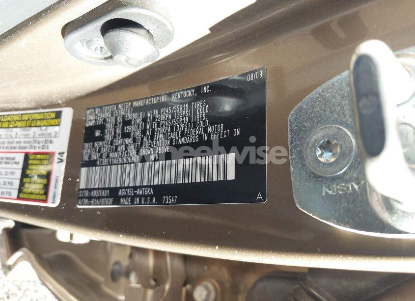 Photo 9 of 2009 Toyota Venza (VIN 4T3BE11A69U006868)