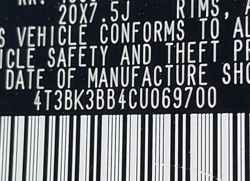 Photo 9 of 2012 Toyota Venza LE V6 (VIN 4T3BK3BB4CU069700)