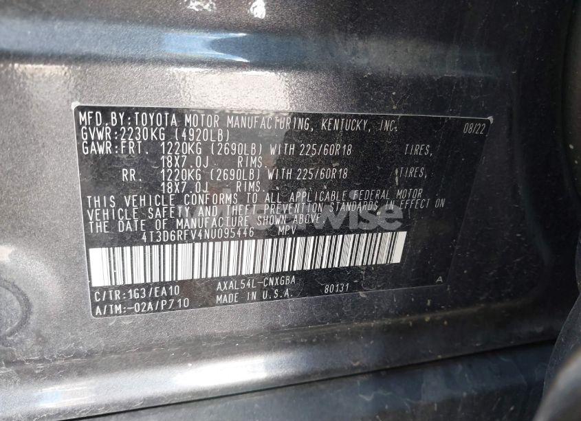 Photo 9 of 2022 Toyota Rav4 HYBRID LIMITED (VIN 4T3D6RFV4NU095446)