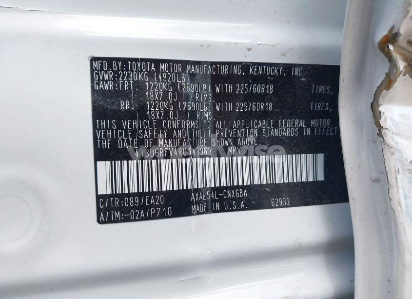 Photo 9 of 2024 Toyota Rav4 HYBRID LIMITED (VIN 4T3D6RFV4RU143968)