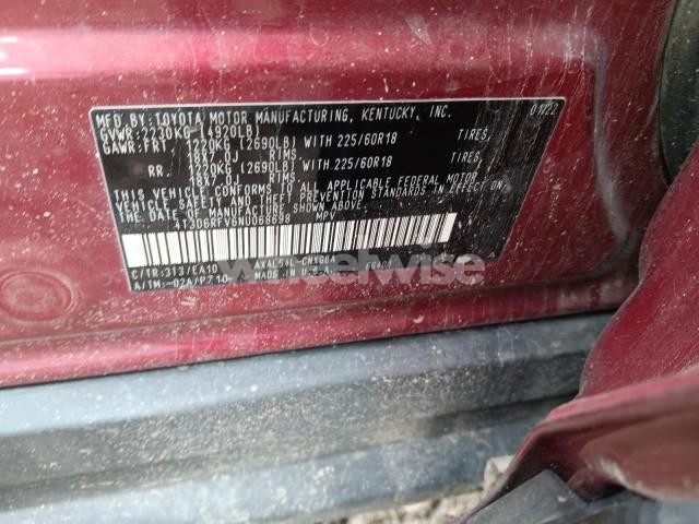 2022 TOYOTA RAV4 LIMITED (VIN 4T3D6RFV6NU068698) main photo