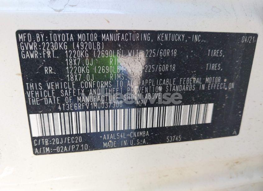 Photo 9 of 2021 Toyota Rav4 HYBRID XSE (VIN 4T3E6RFV1MU037300)