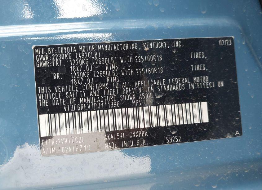 Photo 9 of 2023 Toyota Rav4 HYBRID XSE (VIN 4T3E6RFV1PU111996)