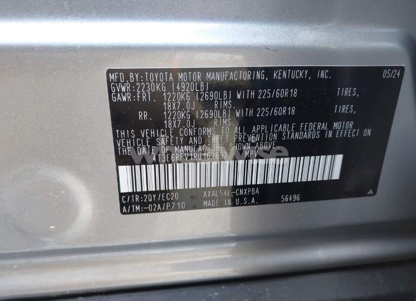 Photo 9 of 2024 Toyota Rav4 HYBRID XSE (VIN 4T3E6RFV1RU162692)