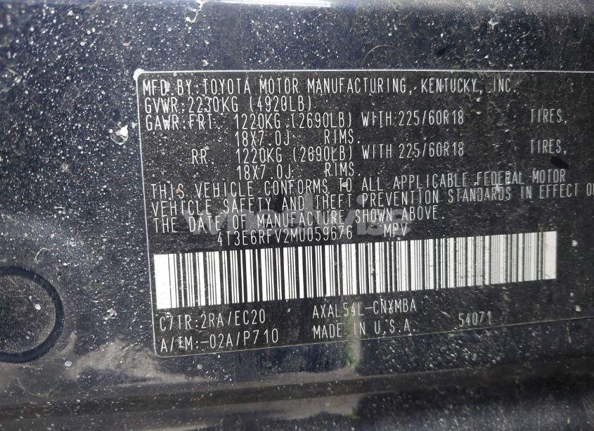 Photo 9 of 2021 Toyota Rav4 HYBRID XSE (VIN 4T3E6RFV2MU059676)