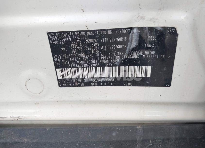 Photo 9 of 2021 Toyota Rav4 HYBRID XSE (VIN 4T3E6RFV3MU048055)