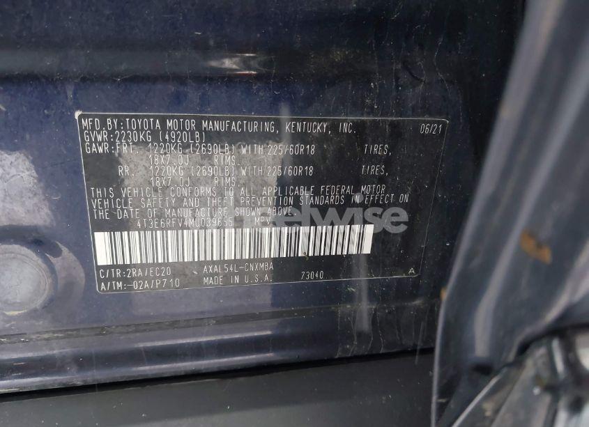 Photo 9 of 2021 Toyota Rav4 HYBRID XSE (VIN 4T3E6RFV4MU039655)