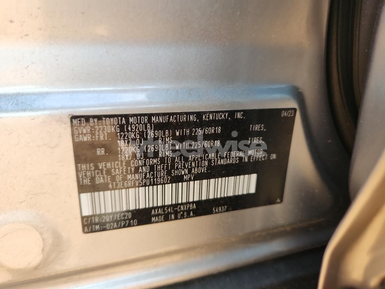 Photo 13 of 2023 TOYOTA RAV4 XSE (VIN 4T3E6RFV5PU119602)
