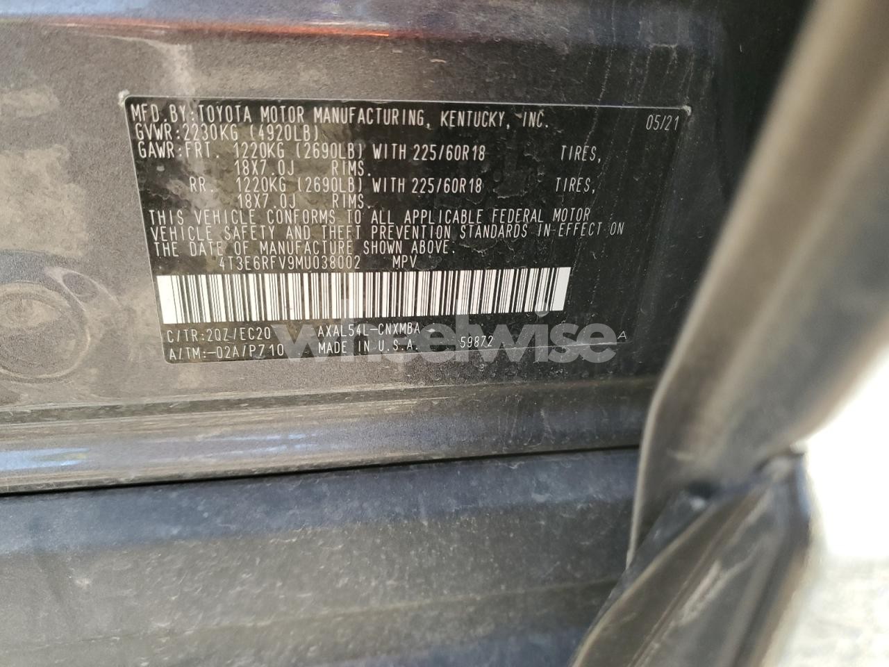 Photo 14 of 2021 TOYOTA RAV4 XSE (VIN 4T3E6RFV9MU038002)