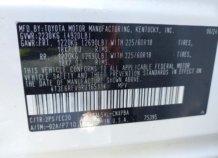 Photo 9 of 2024 Toyota Rav4 HYBRID XSE (VIN 4T3E6RFV9RU165114)
