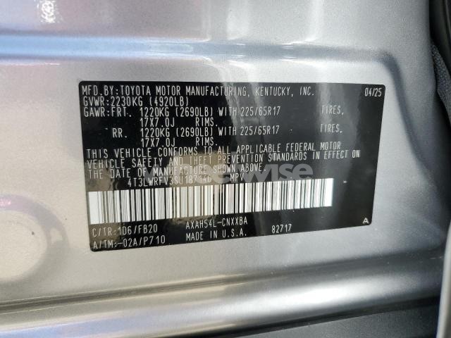 Photo 9 of 2025 TOYOTA RAV4 LE (VIN 4T3LWRFV3SU187140)