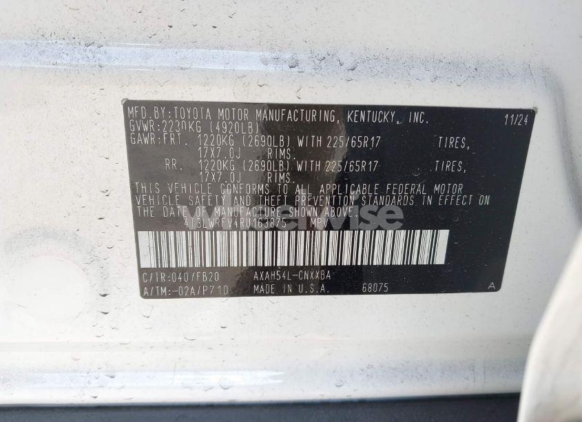 Photo 9 of 2024 Toyota Rav4 HYBRID LE (VIN 4T3LWRFV4RU163875)