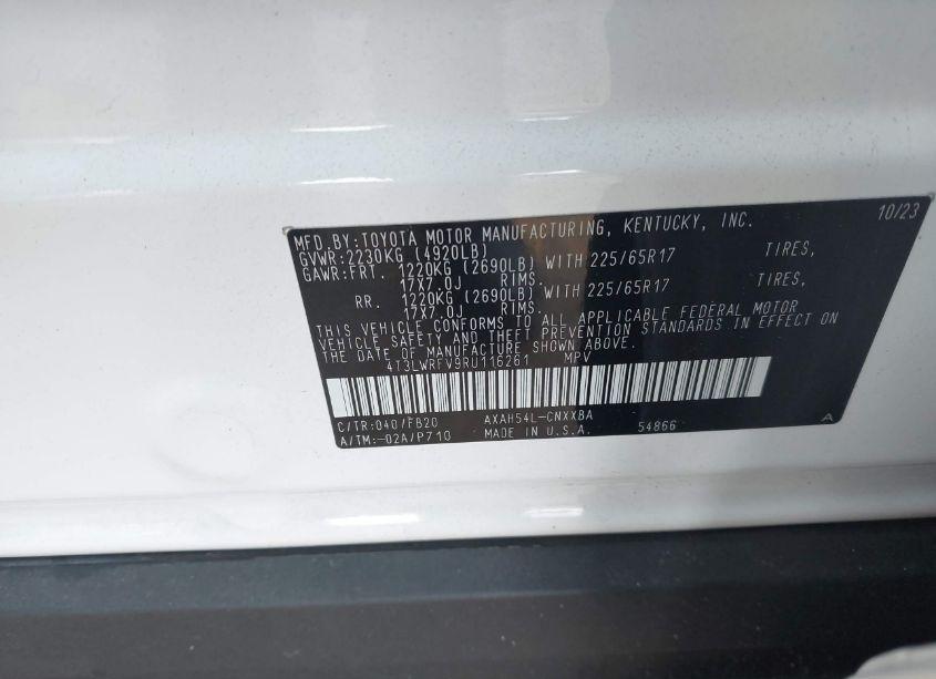 Photo 9 of 2024 Toyota Rav4 HYBRID LE (VIN 4T3LWRFV9RU116261)