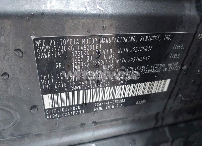 Photo 9 of 2022 Toyota Rav4 HYBRID LE (VIN 4T3MWRFV3NU060039)