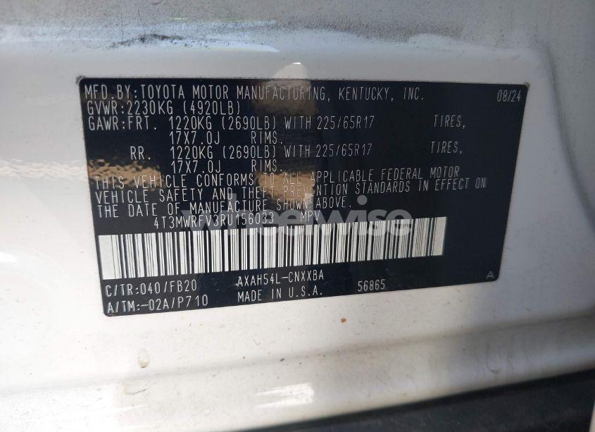 Photo 9 of 2024 Toyota Rav4 HYBRID LE (VIN 4T3MWRFV3RU156033)