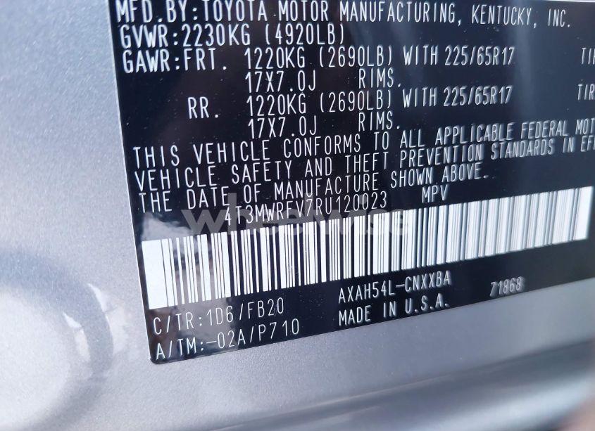 Photo 9 of 2024 Toyota Rav4 LE HYBRID (VIN 4T3MWRFV7RU120023)