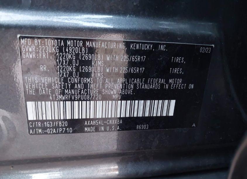 Photo 9 of 2023 Toyota Rav4 HYBRID LE (VIN 4T3MWRFV9PU087720)