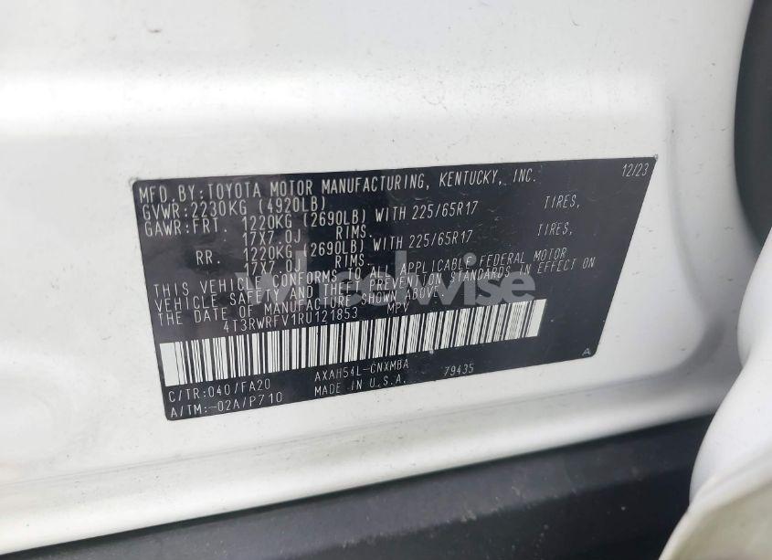 Photo 9 of 2024 Toyota Rav4 HYBRID XLE (VIN 4T3RWRFV1RU121853)