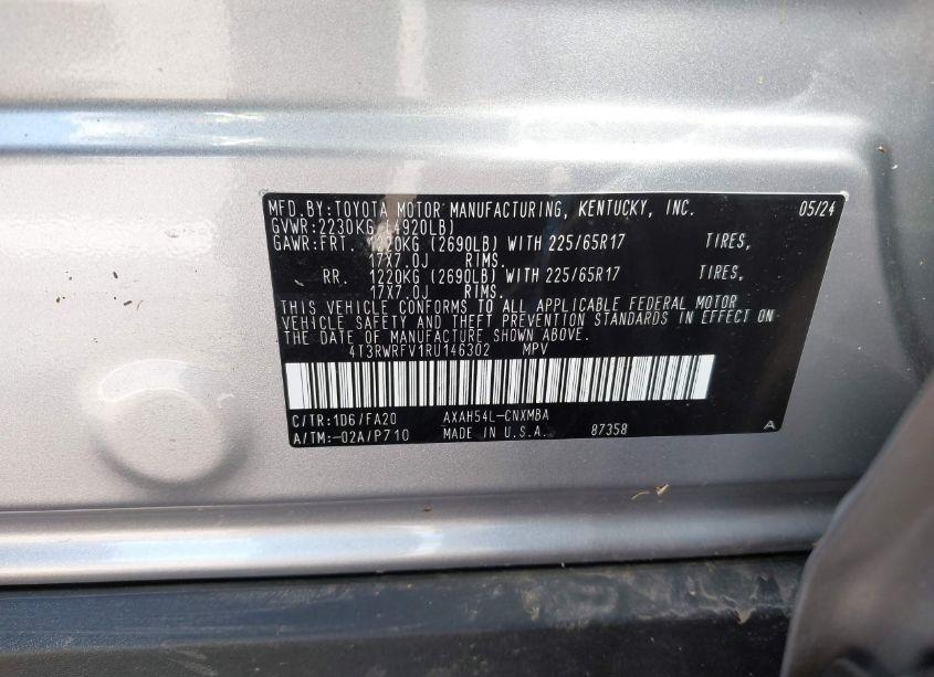 Photo 9 of 2024 Toyota Rav4 HYBRID XLE (VIN 4T3RWRFV1RU146302)