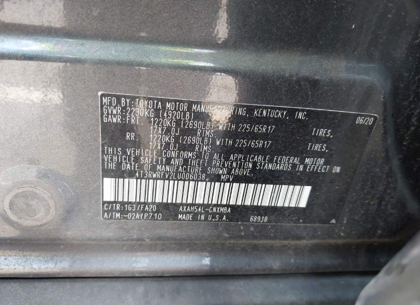Photo 9 of 2020 Toyota Rav4 HYBRID XLE (VIN 4T3RWRFV2LU006038)