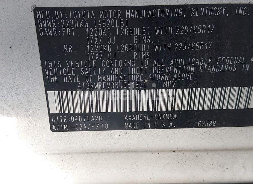 Photo 9 of 2022 Toyota Rav4 HYBRID XLE (VIN 4T3RWRFV3NU051850)