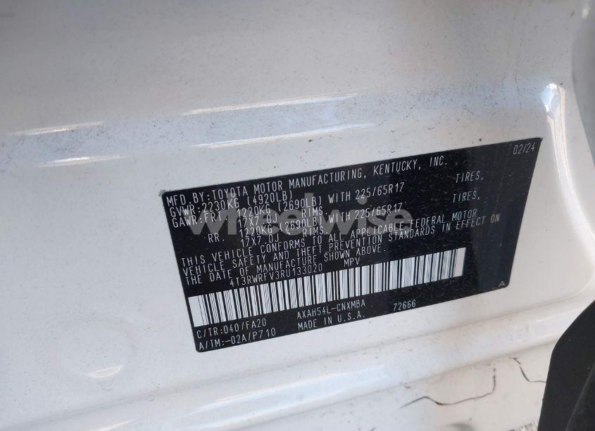 Photo 9 of 2024 Toyota Rav4 HYBRID XLE (VIN 4T3RWRFV3RU133020)