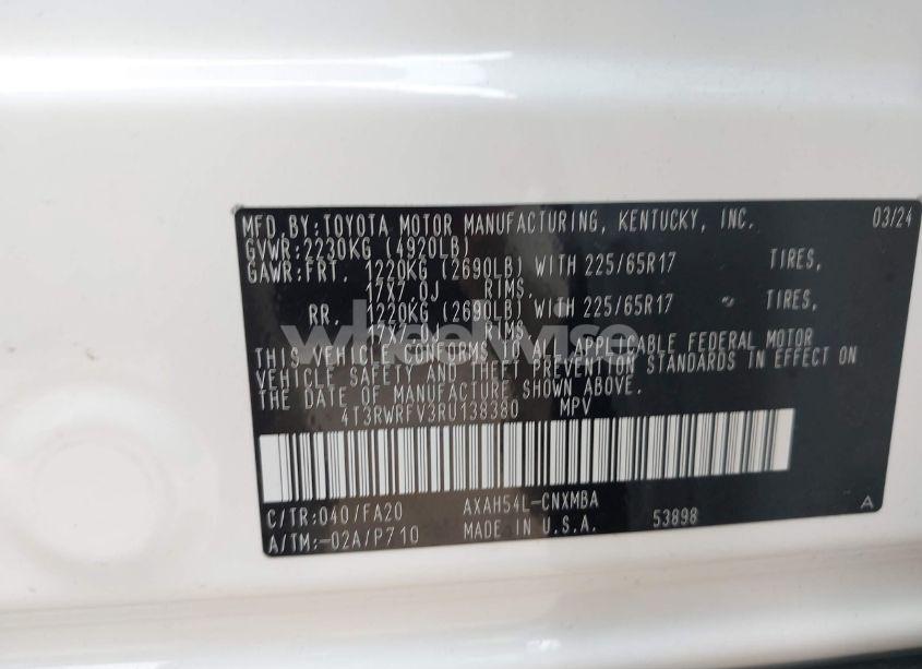 Photo 9 of 2024 Toyota Rav4 HYBRID XLE (VIN 4T3RWRFV3RU138380)