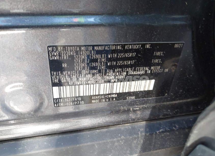 Photo 9 of 2021 Toyota Rav4 HYBRID XLE (VIN 4T3RWRFV4MU023960)