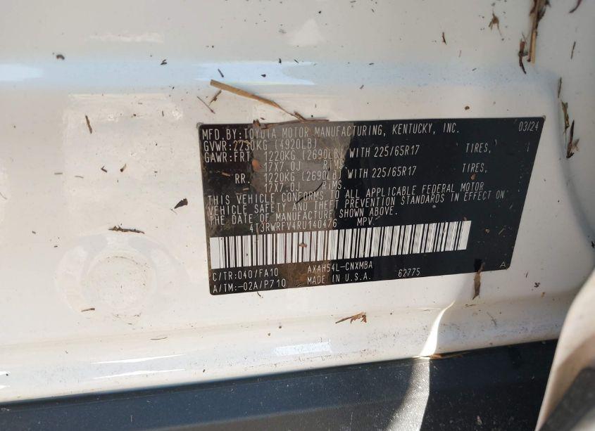 Photo 9 of 2024 Toyota Rav4 HYBRID XLE (VIN 4T3RWRFV4RU140476)