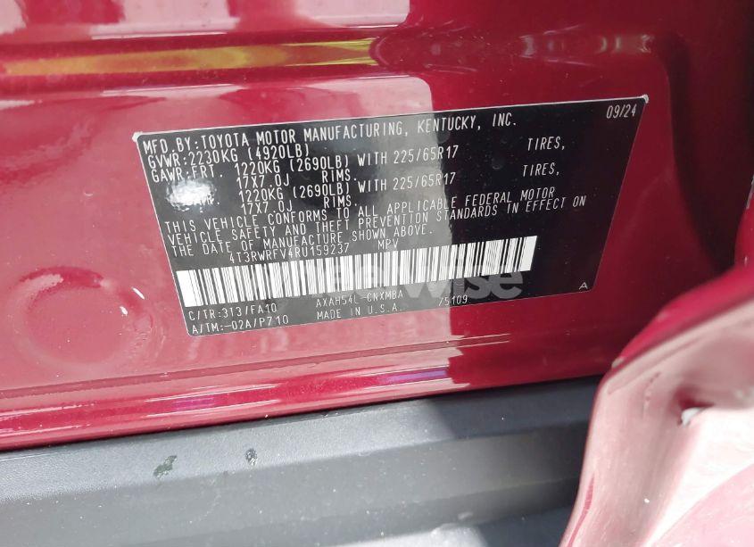 Photo 9 of 2024 Toyota Rav4 HYBRID XLE (VIN 4T3RWRFV4RU159237)