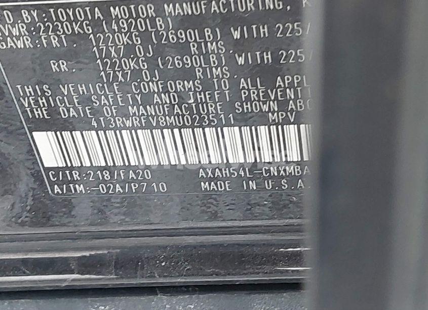 Photo 9 of 2021 Toyota Rav4 HYBRID XLE (VIN 4T3RWRFV8MU023511)