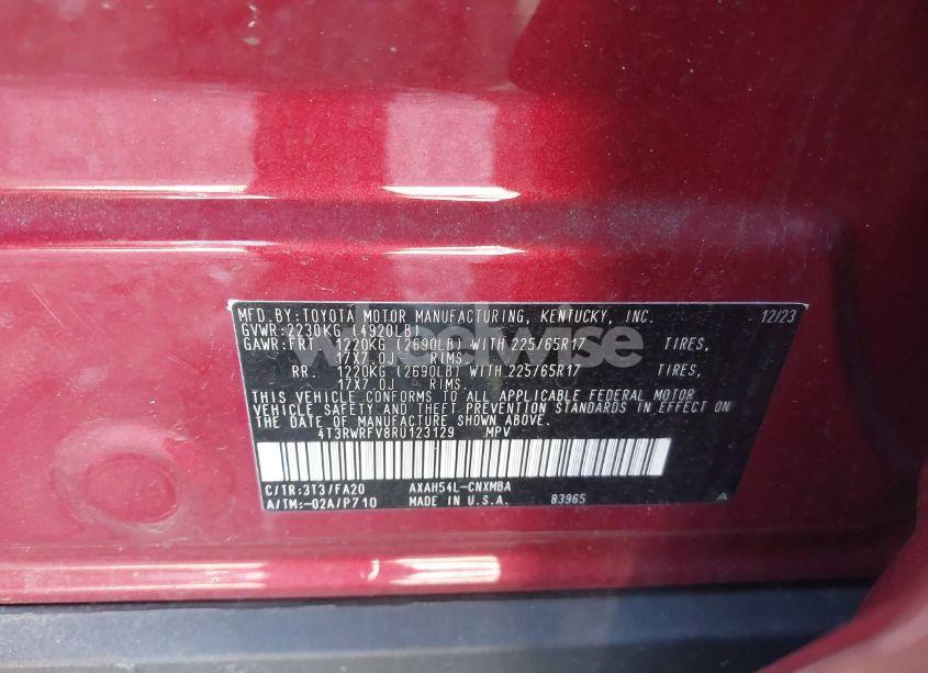 Photo 9 of 2024 Toyota Rav4 HYBRID XLE (VIN 4T3RWRFV8RU123129)