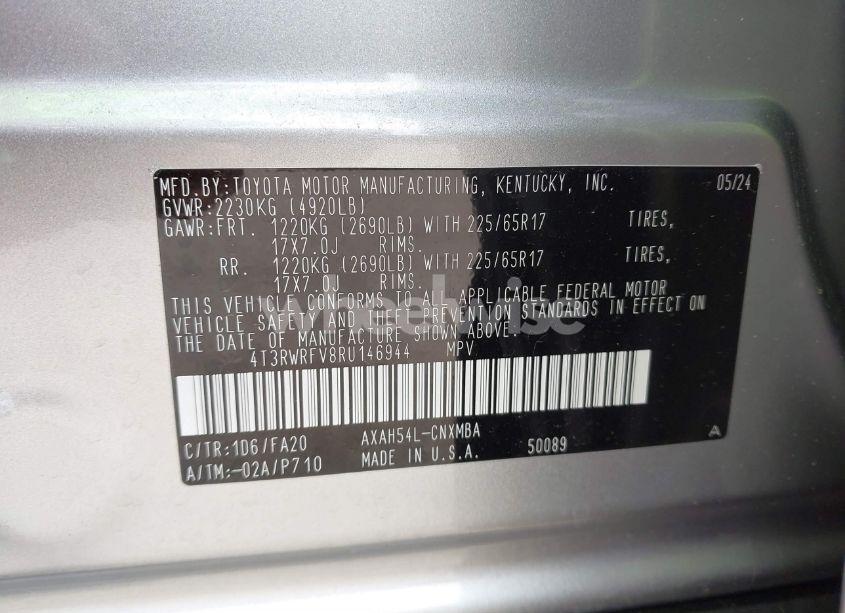 Photo 9 of 2024 Toyota Rav4 HYBRID XLE (VIN 4T3RWRFV8RU146944)