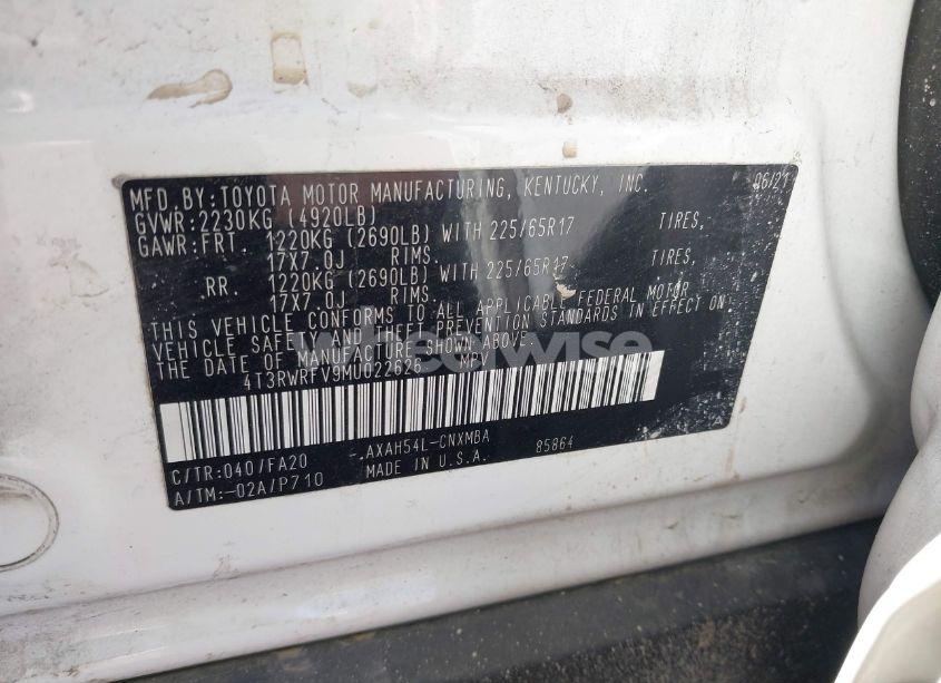 Photo 9 of 2021 Toyota Rav4 HYBRID XLE (VIN 4T3RWRFV9MU022626)