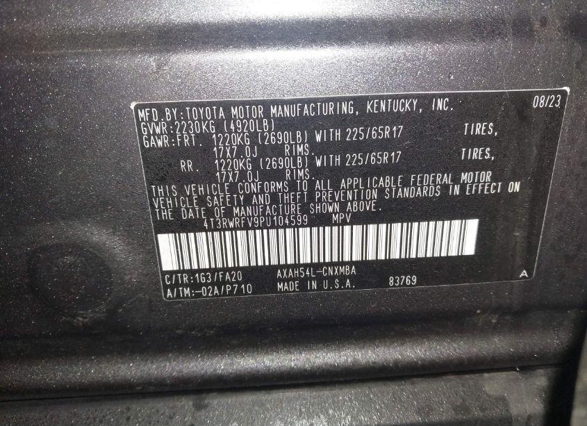 Photo 9 of 2023 Toyota Rav4 HYBRID XLE (VIN 4T3RWRFV9PU104599)