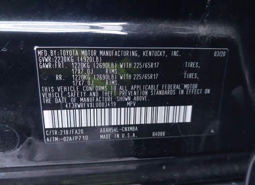 Photo 9 of 2020 Toyota Rav4 HYBRID XLE (VIN 4T3RWRFVXLU003419)