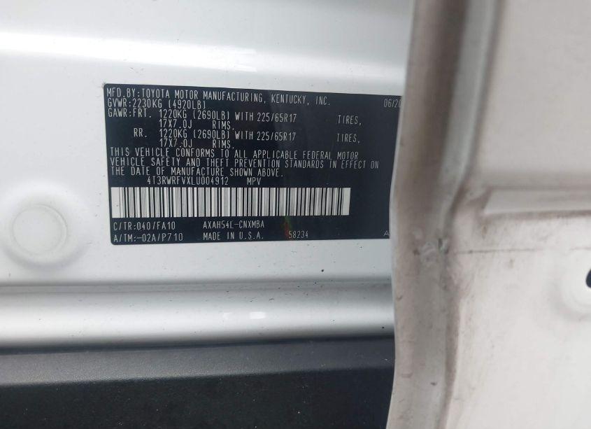 Photo 9 of 2020 Toyota Rav4 HYBRID XLE (VIN 4T3RWRFVXLU004912)
