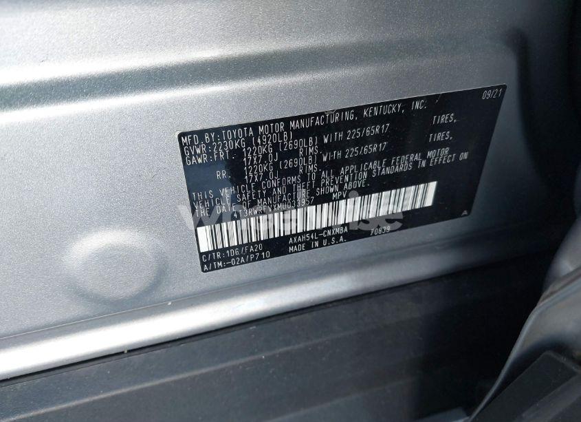 Photo 9 of 2021 Toyota Rav4 HYBRID XLE (VIN 4T3RWRFVXMU033957)