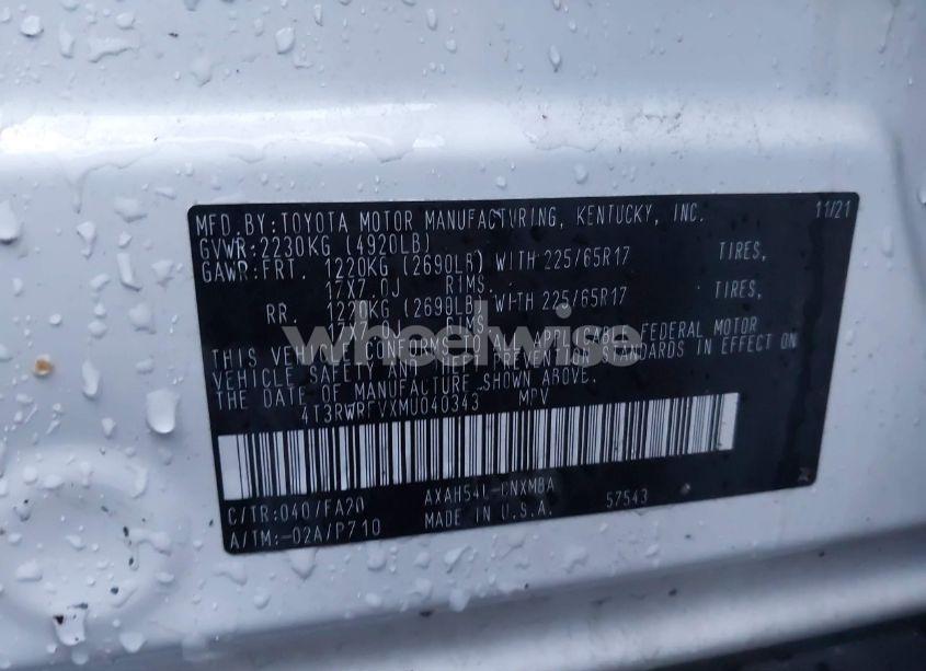 Photo 9 of 2021 Toyota Rav4 HYBRID XLE (VIN 4T3RWRFVXMU040343)