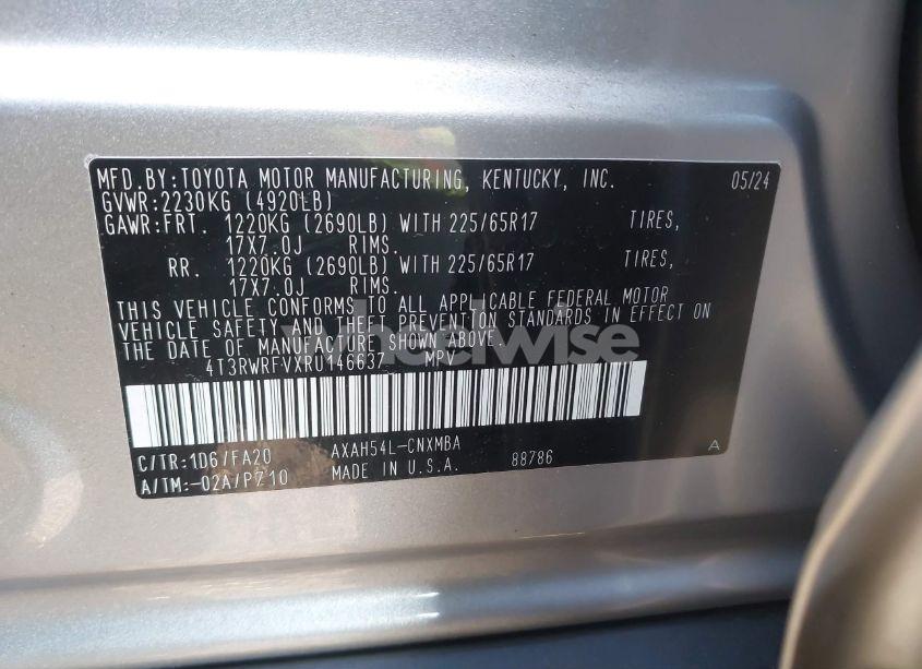 Photo 9 of 2024 Toyota Rav4 HYBRID XLE (VIN 4T3RWRFVXRU146637)