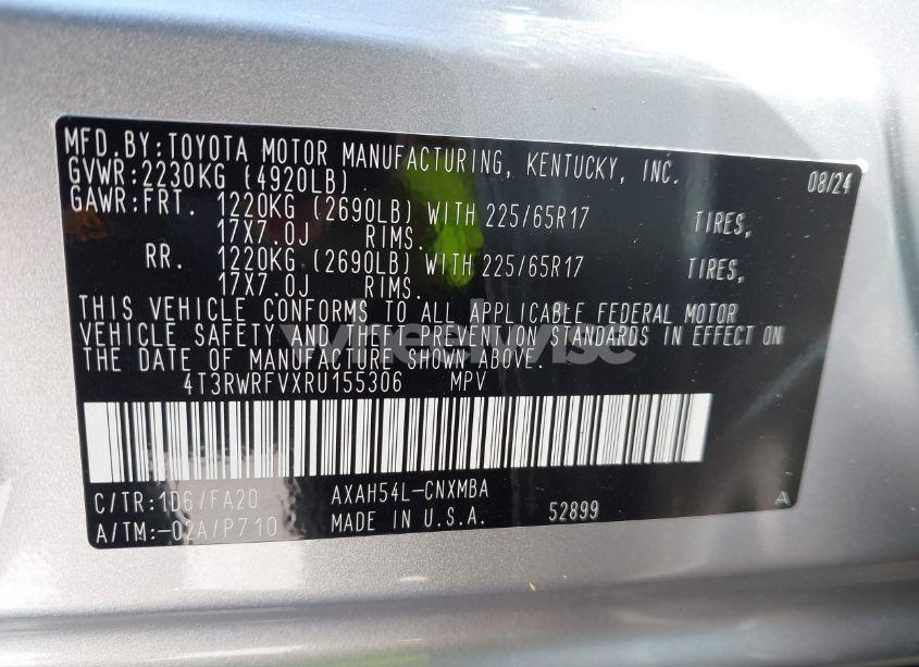 Photo 9 of 2024 Toyota Rav4 HYBRID XLE (VIN 4T3RWRFVXRU155306)