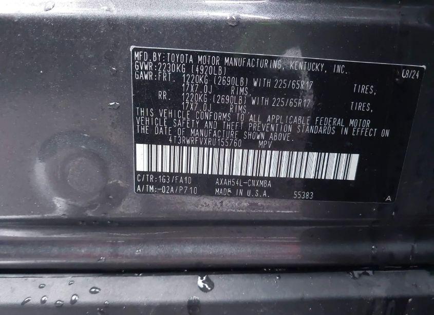 Photo 9 of 2024 Toyota Rav4 HYBRID XLE (VIN 4T3RWRFVXRU155760)