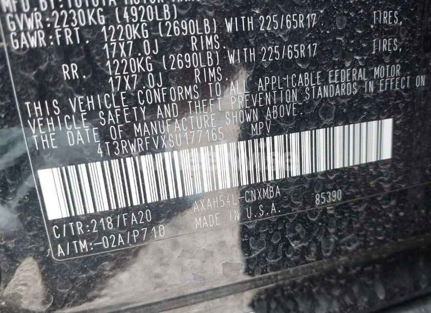 Photo 9 of 2025 Toyota Rav4 HYBRID XLE (VIN 4T3RWRFVXSU177165)