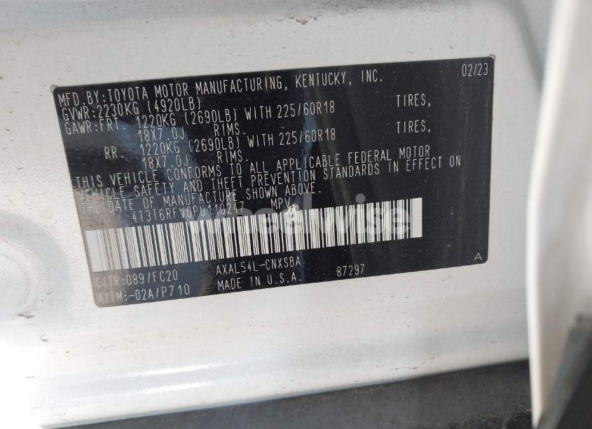 Photo 9 of 2023 Toyota Rav4 HYBRID SE (VIN 4T3T6RFV0PU110247)