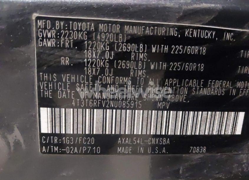 Photo 9 of 2022 Toyota Rav4 HYBRID SE (VIN 4T3T6RFV2NU085915)