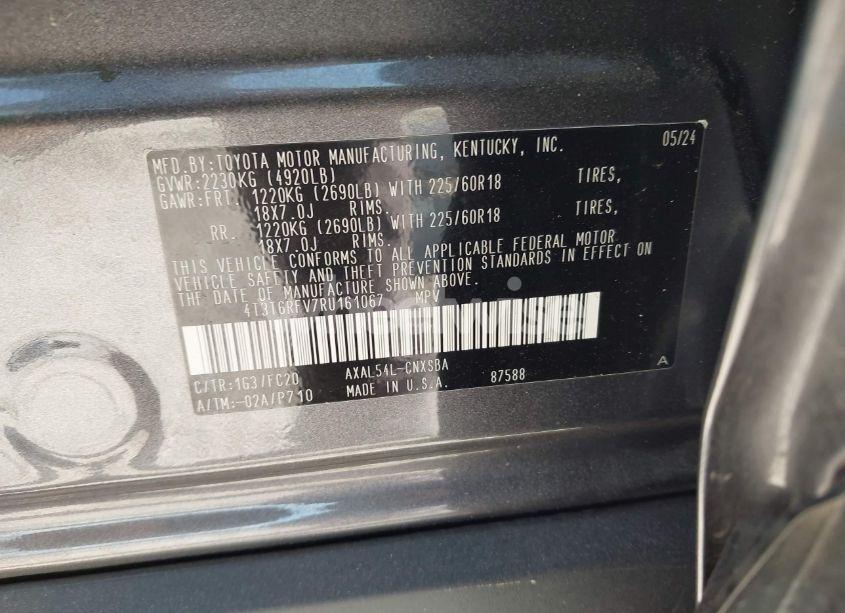 Photo 9 of 2024 Toyota Rav4 HYBRID SE (VIN 4T3T6RFV7RU161067)