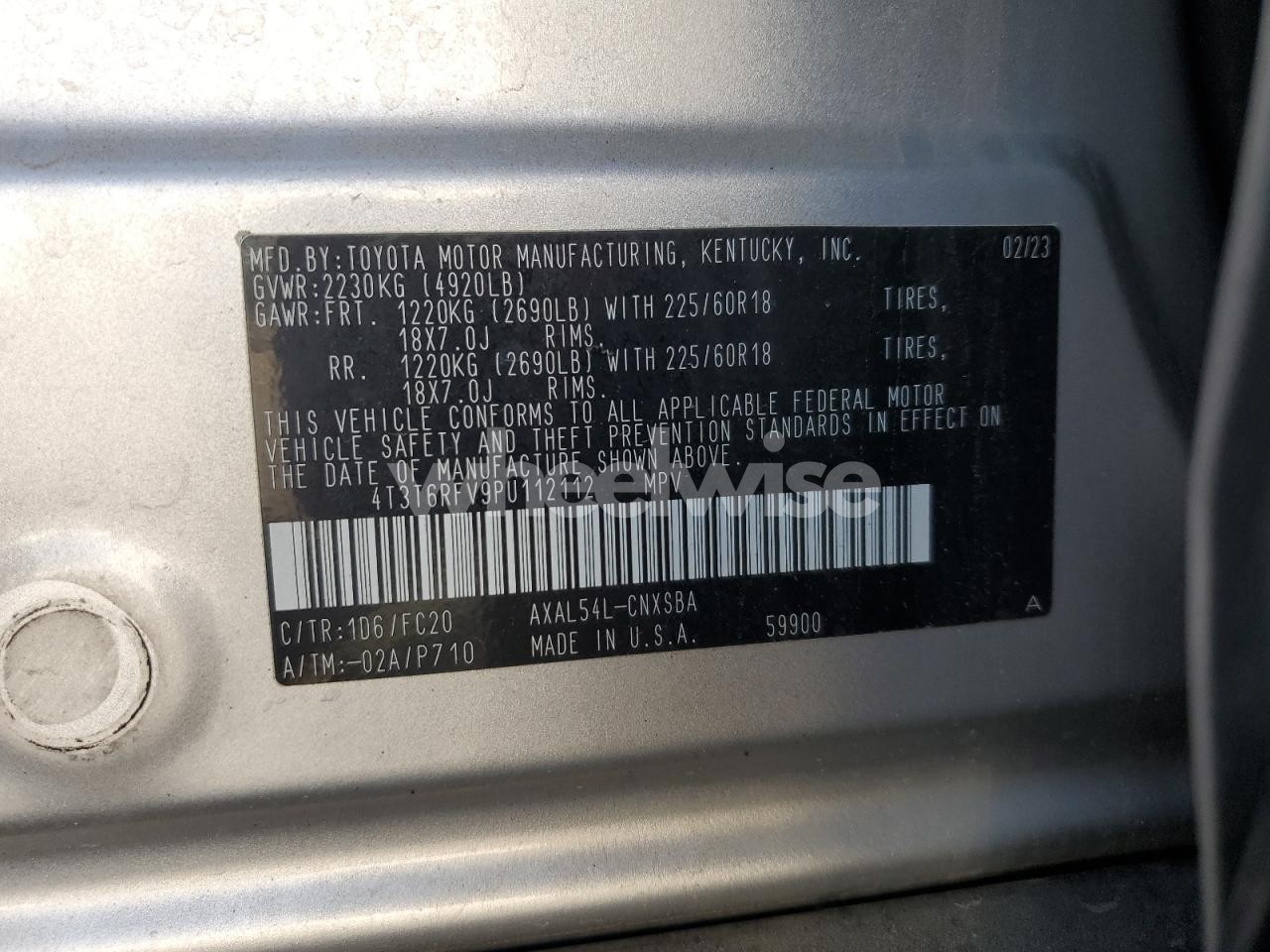 Photo 13 of 2023 TOYOTA RAV4 SE (VIN 4T3T6RFV9PU112112)