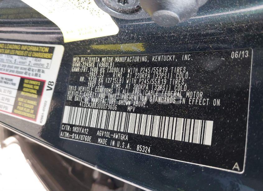 Photo 9 of 2013 Toyota Venza LE (VIN 4T3ZA3BB3DU079606)