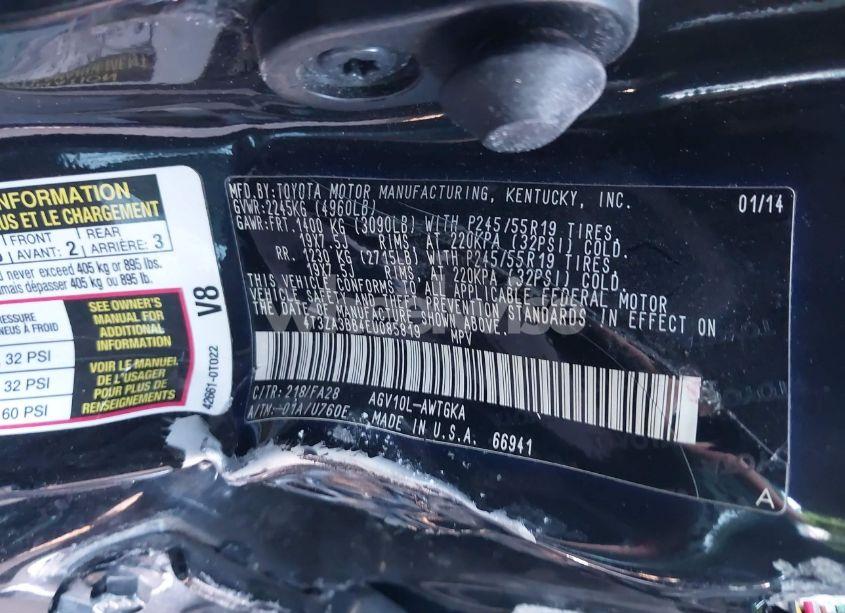 Photo 9 of 2014 Toyota Venza LE (VIN 4T3ZA3BB4EU085819)